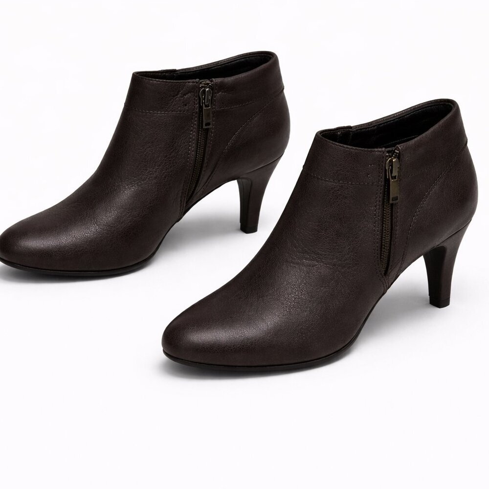 STYLE & CO Brown Ankle Booties Heel Shoes Size 7.5